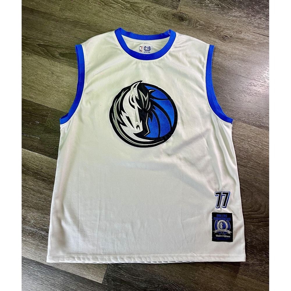 Dallas Mavericks Jersey Mens XL White NBA Basketball Ultra Game Luka Doncic 77